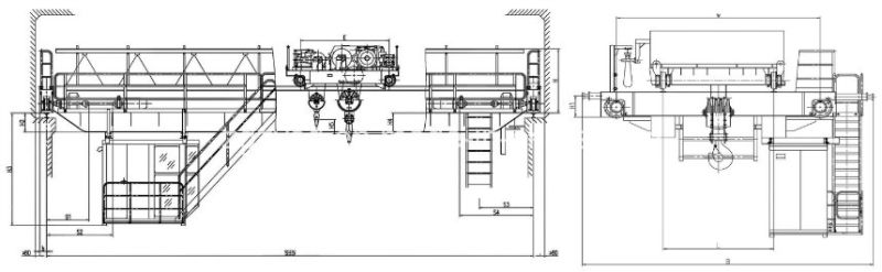 Double Girder Overhead Crane in Heavy Duty Design with Capacity up to 500t