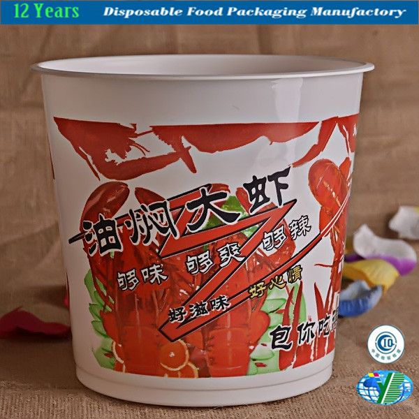 Disposable Plastic Bucket for Food