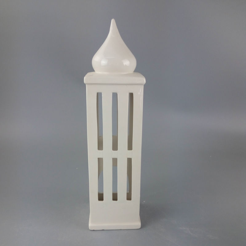 High Quality High-Rise Shape Ceramic Candle Holder House