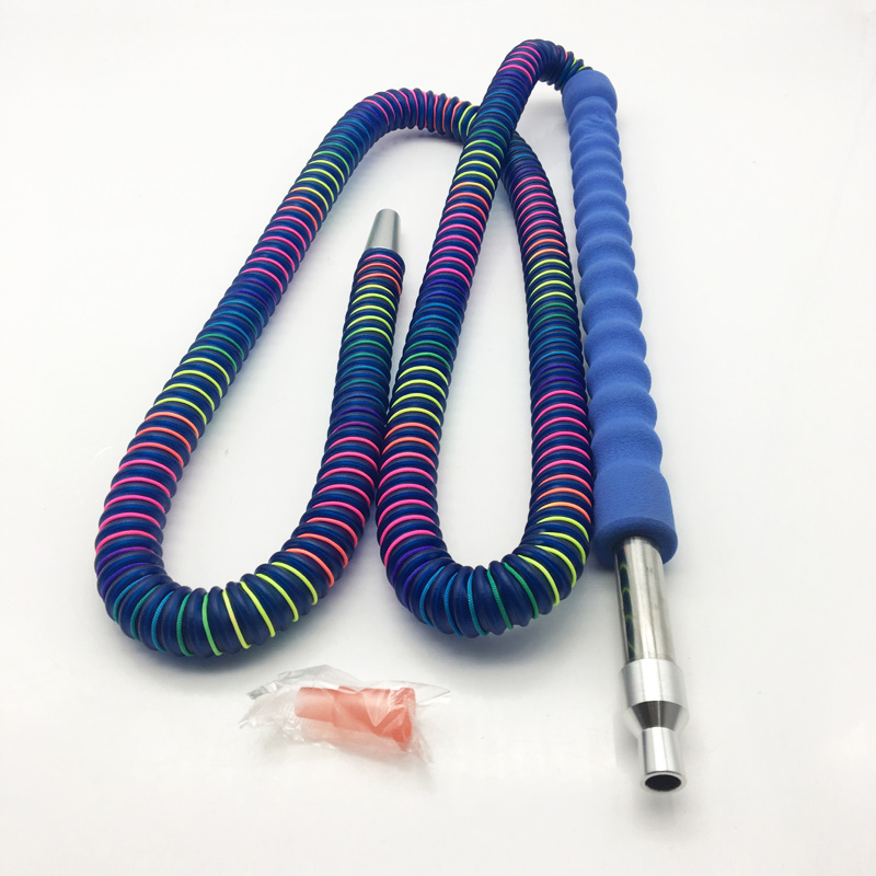 1.8m Blue Acrylic Hookah Shisha Hose with Glass Mouthpiece (ES-HH-011-3)