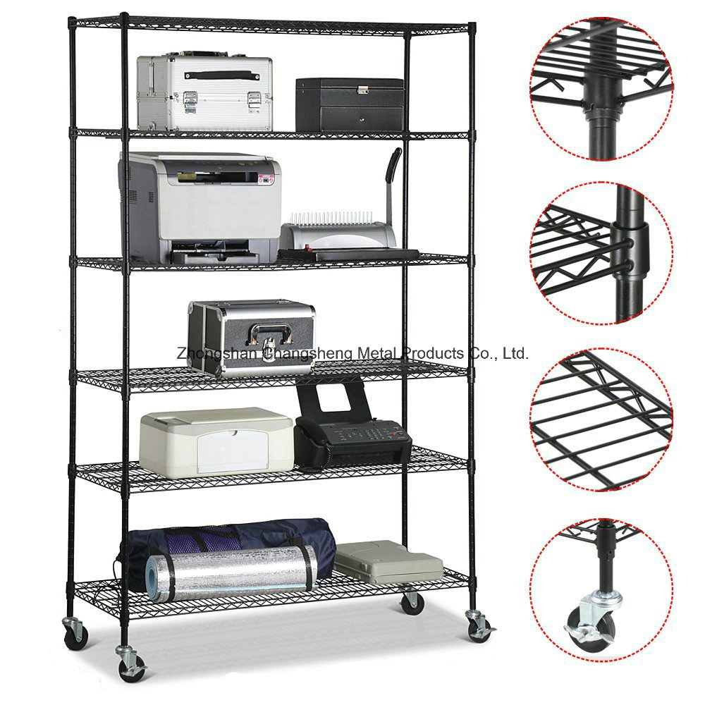 Wholesale 6 Layers Metal Wire Showroom Rack Shelf with High Quality