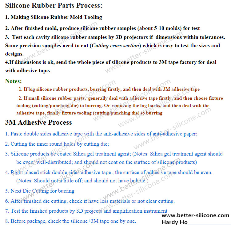 Precision Silicone Rubber Gasket with 3m Adhesive Gumming Tape