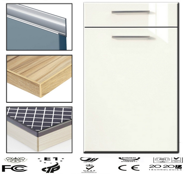 Customized New Arrival Laminate Scratch Resistant Acrylic Kitchen Cabinet Door with High Quality (ZH)