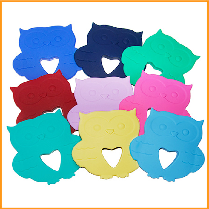 Newly Fashion Owl Shaped Food-Grade Teether Silicone Teether for Baby