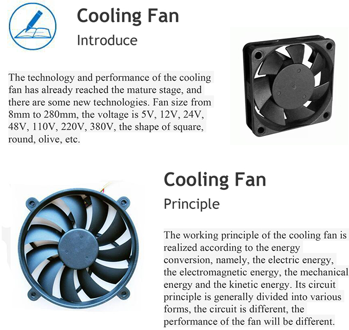 China High Quality DC 18V 2200rpm Cooling Fan