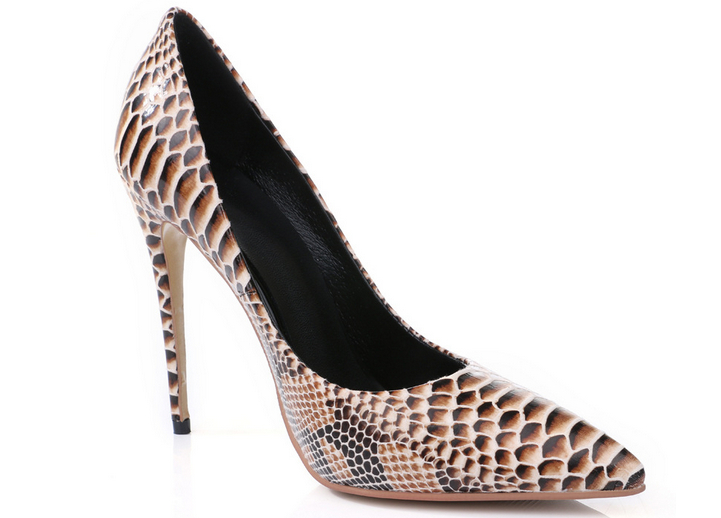 Sexy High Heel Snake Pattern Shoes for Ladies (HS17-42)