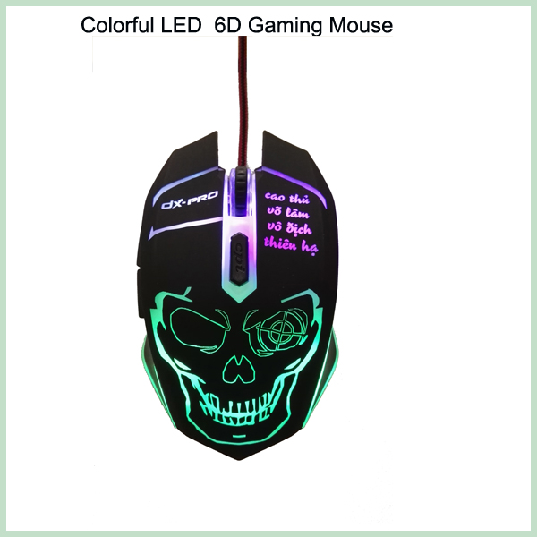 10% Discount Cool Design Colorful 6D LED Wired Optical Gaming Mouse (M-65)