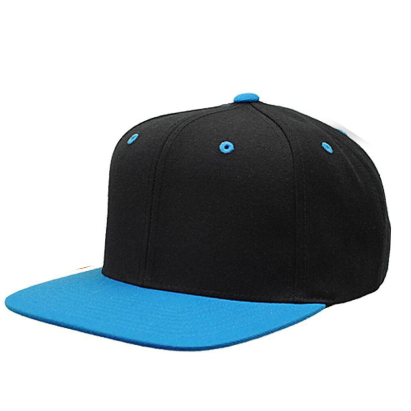 Black Fashion Sports Promotional Leather Wool Wholesale Snapback Cap