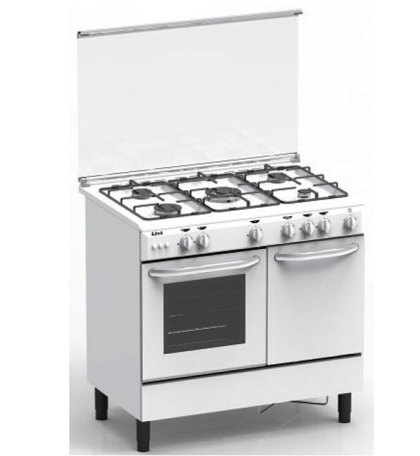 90*60 Six Gas Burner Electric Ignition Freestanding Oven