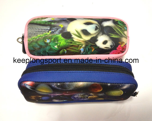 Full Colors Printing Neoprene Pencil Bag with Zipper Clised