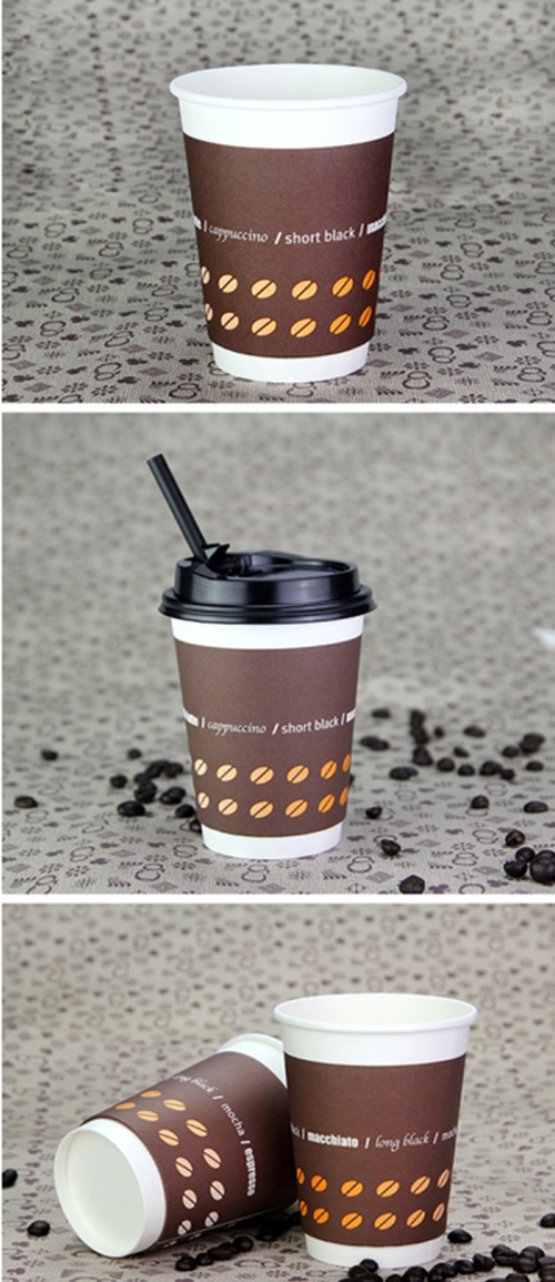 8oz, 10oz, 14oz, 16oz Double Wall Paper Coffee Cup