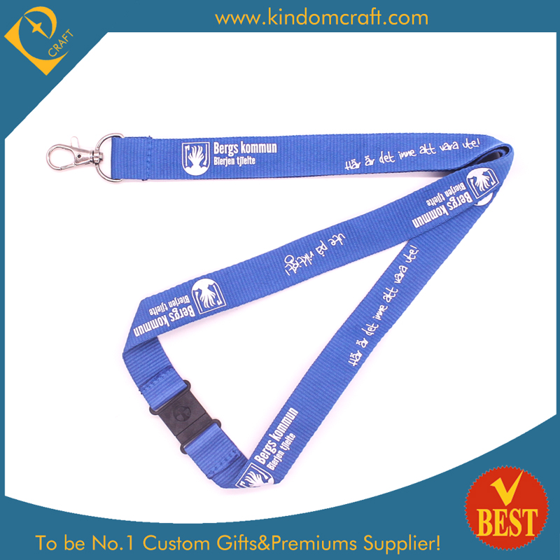 Hot Sale Flat Polyester Screen Printed Lanyard