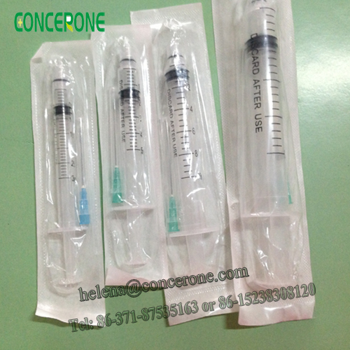 Medical Equipment Retractable Safety Syringe, Sterile Disposable Syringe with Needle