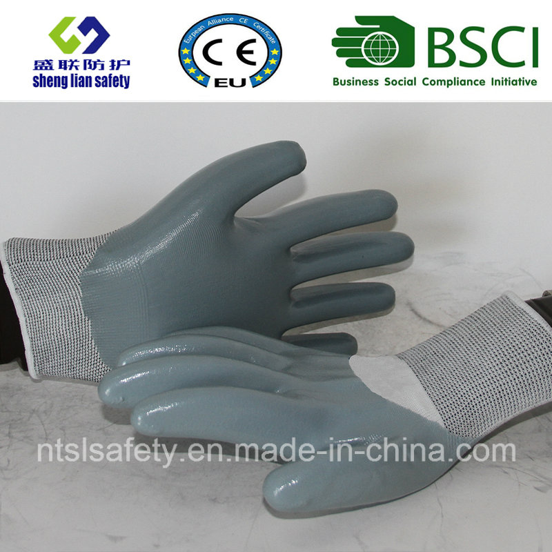 13G Polyester Shell With3/4 Nitrile Coated Work Gloves (SL-N116)