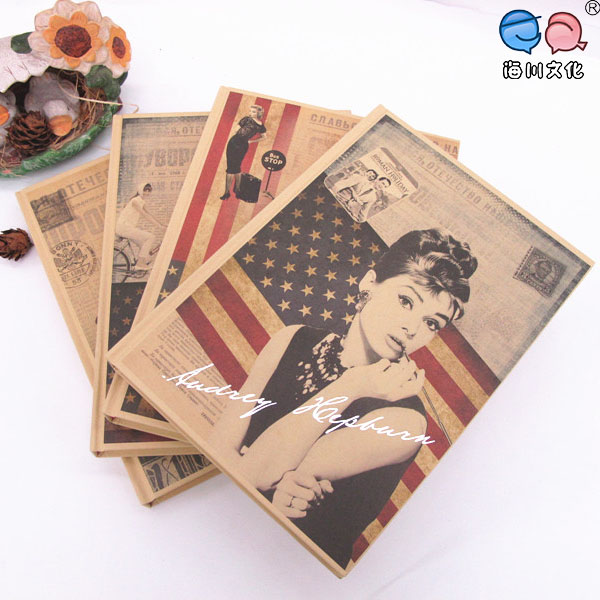 Factory Sell Audrey Hepburn Cover A4 Notebook