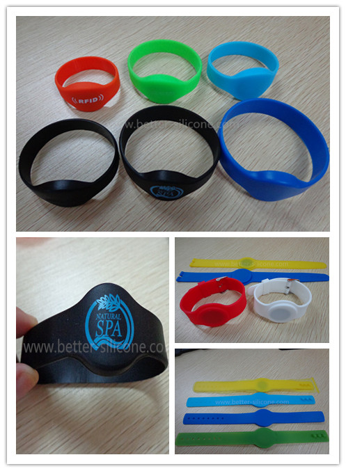 Fashionable Waterproof Silicone Rubber RFID Bracelet