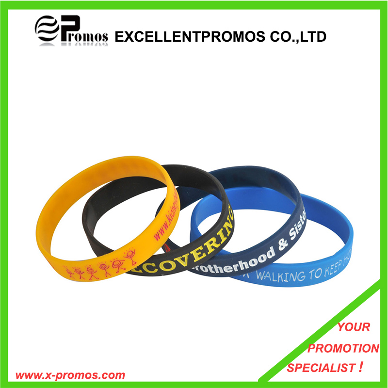 Personalized Promotional Silicone Rubber Wristband (EP-B9048)