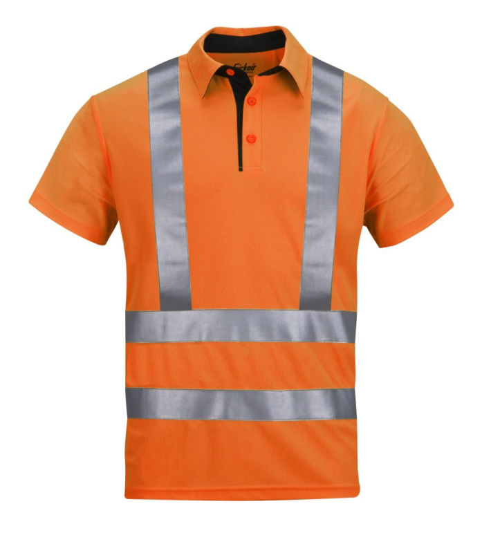 Men Short Sleeve Hi Vis Polo Work Shirt