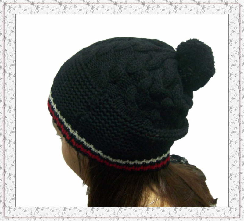 Custom Made Jacquard Knitted Beanie Hat with Spandex (1-3512)