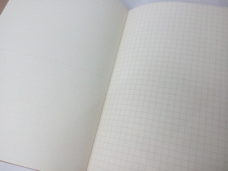 Grid Page Woodfree Paper Notebooks with Kraftpaper Cover Elastic Band