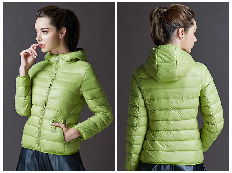 Hoody Cotton Women Padded Winter Jacket