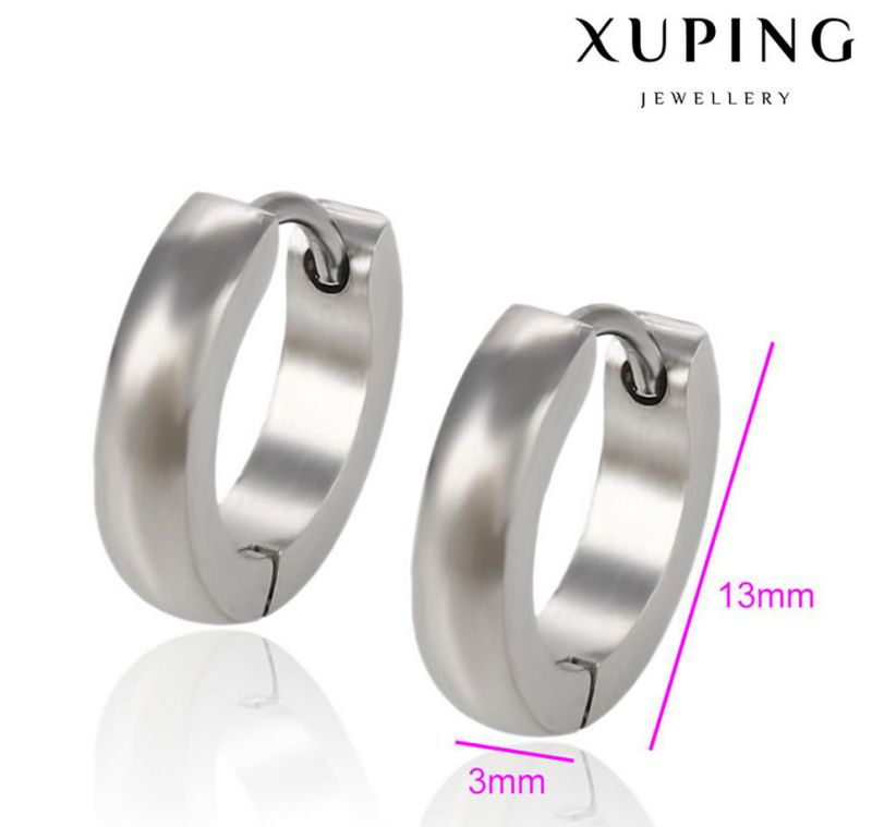 91965 Fashion Cool Simple Stainless Steel Jewelry Earring Huggie