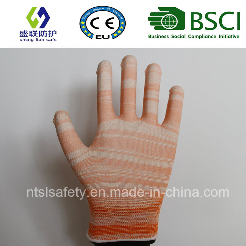 Orange PU Coated Work Safety Glove (SL-PU201O)