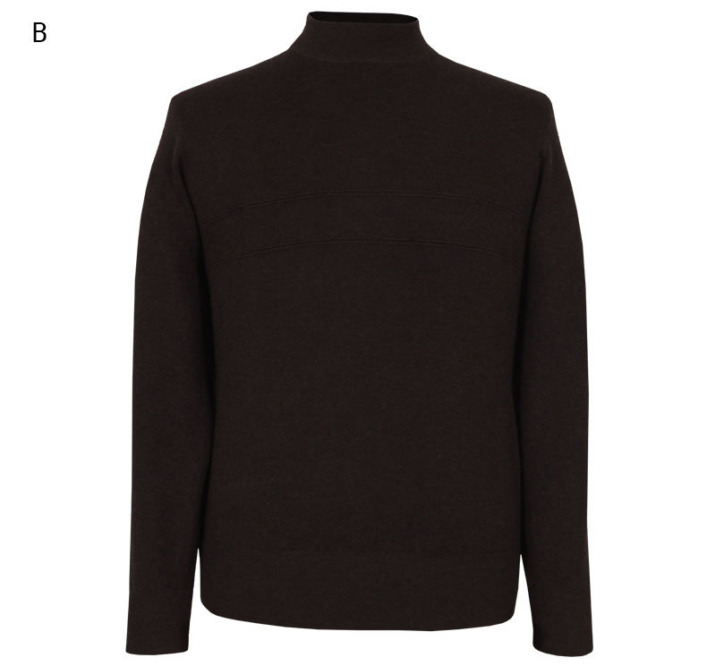 Bn0038ab Yak and Soybean Fiber and Tencel Blended Men's Knitted Sweater