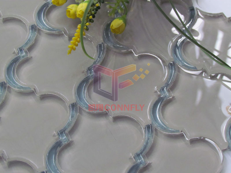 Super White Color Water Jet Crystal Mosaic Tile (CFW59)