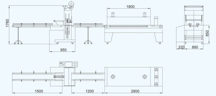 Automatic Bottom Lap Sealing Shrink Packing Machine