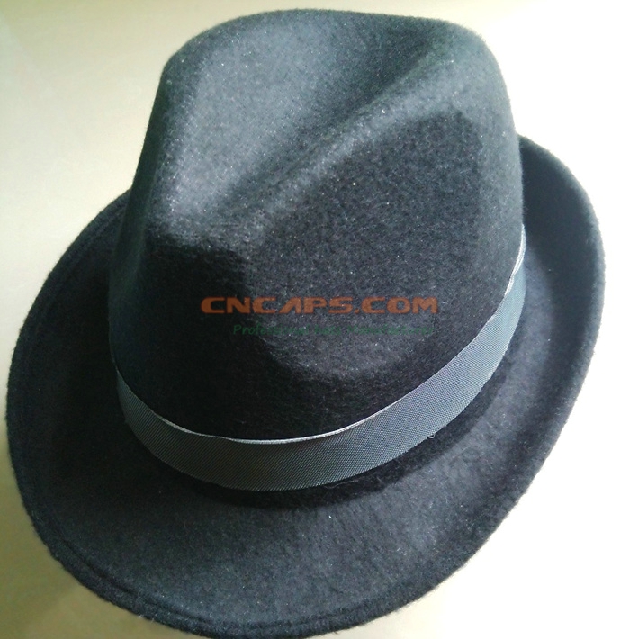 Custom Brand Felt Fedora Hat with Sweatband