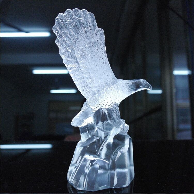 Crystal Animal Eagle Statue Office Decoration Crystal Figurine Craft