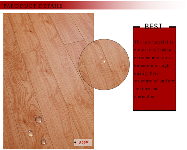 Vinyl Walnut V-Grooved Wood Wooden Parquet Laminated Laminate Floor