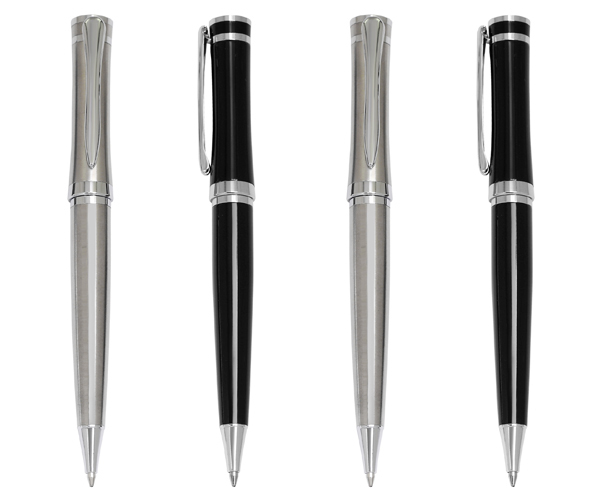 Silver and Black Twist Promotional Design Ball Pen