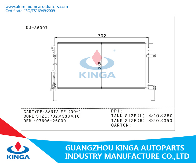 A/C condenser cooling effective car parts OEM 97606-26000