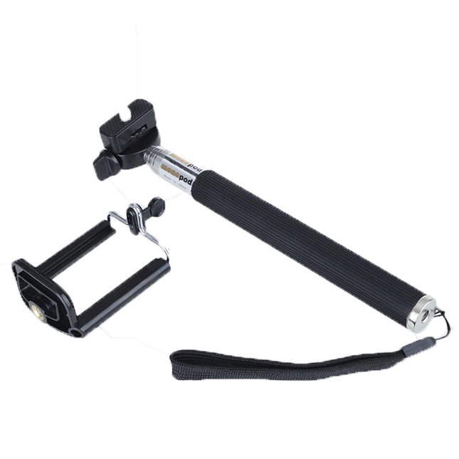 New Telescopic Cell Phone Handheld Monopod Holder Remote Selfie Camera Black