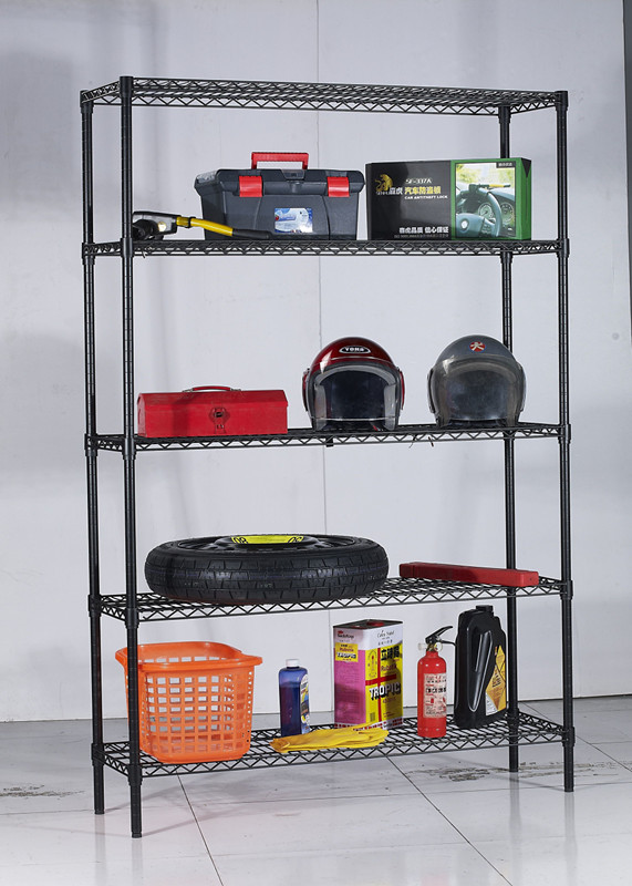 Powder Coating Metal Garage Wire Storage Shelving Rack (CJ12035180A5E)