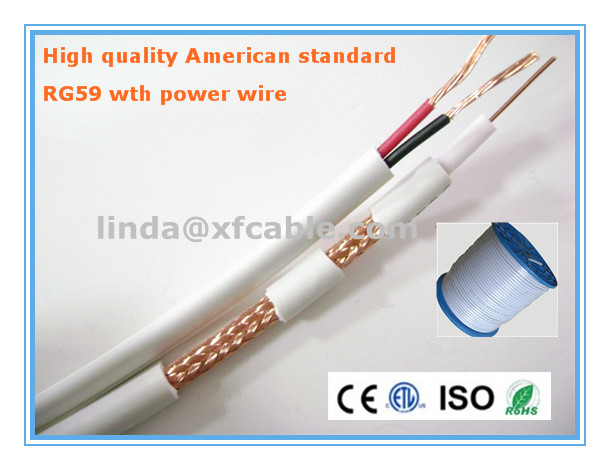 CCTV Cable Rg59 with Power Wire Shotgun Rg59 Siamese Cable