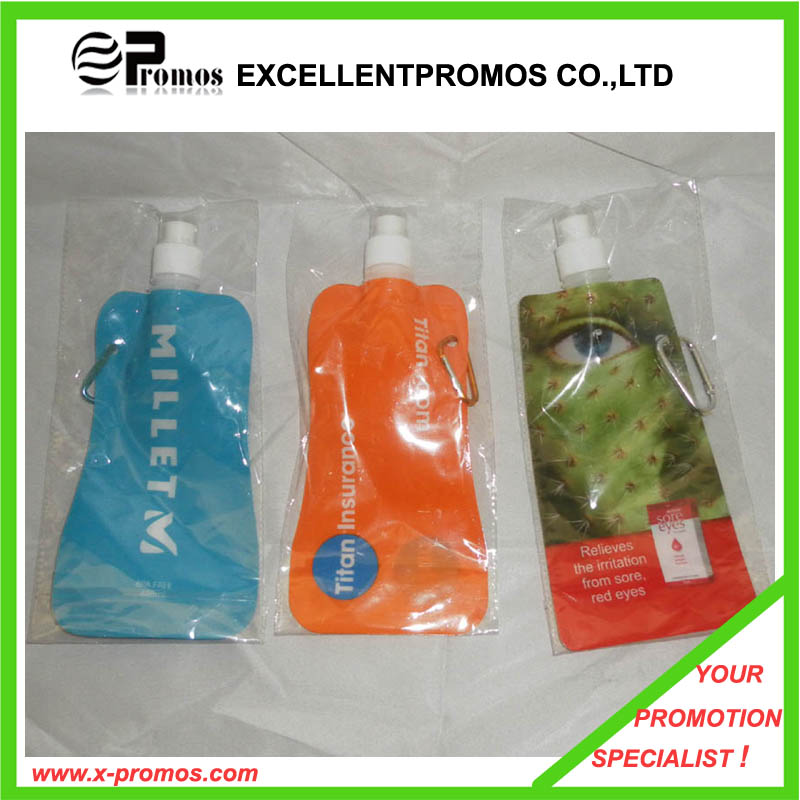 480ml or 16oz Portable Foldable Plastic Water Bottle (EP-B7154)