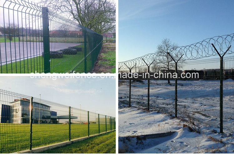 3 Folds PVC Coated Safety Welded Wire Mesh Fence Panel