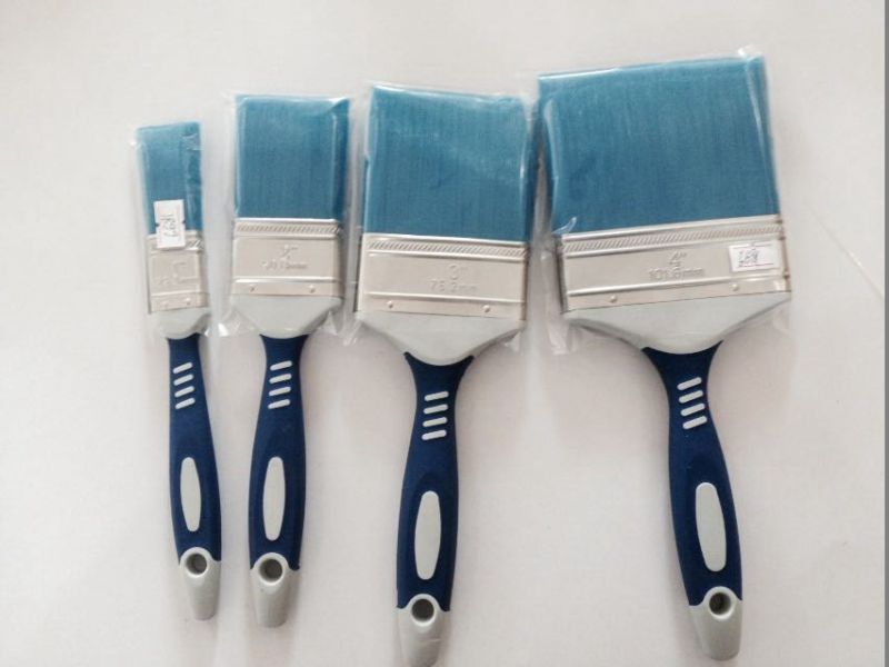 Blue Colour Plastic Wire Wooden Handle Paint Brush (YY-619)