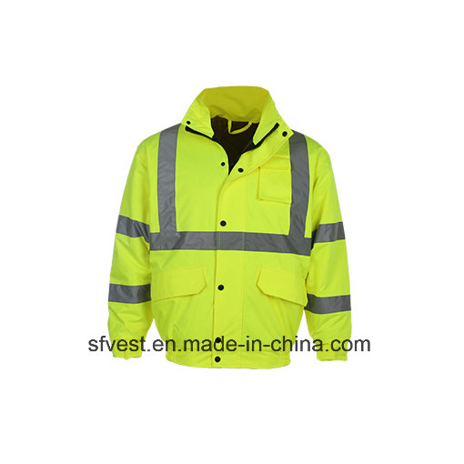 Hi-Vis Safety Padded Reflective Waterproof Safety Jacket