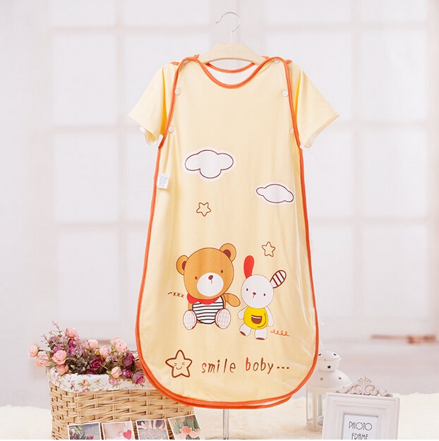 Short Sleeve Printed Baby Summer Sleeping Bag