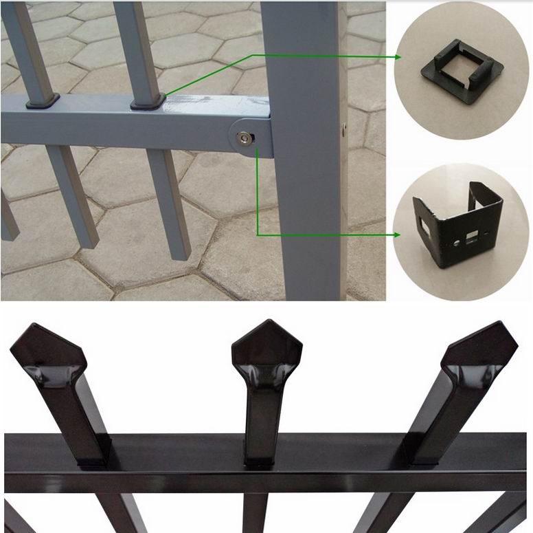 Powder Coated Fence Steel Panel, Modular Metal Fence