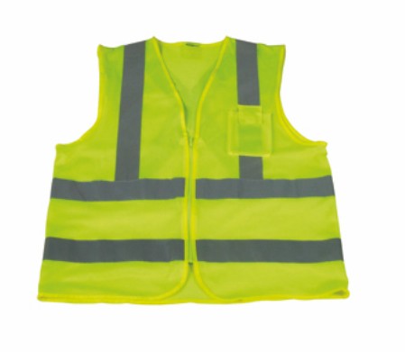 Hi-Viz Reflective Safety Vest with Cross Tape on Back