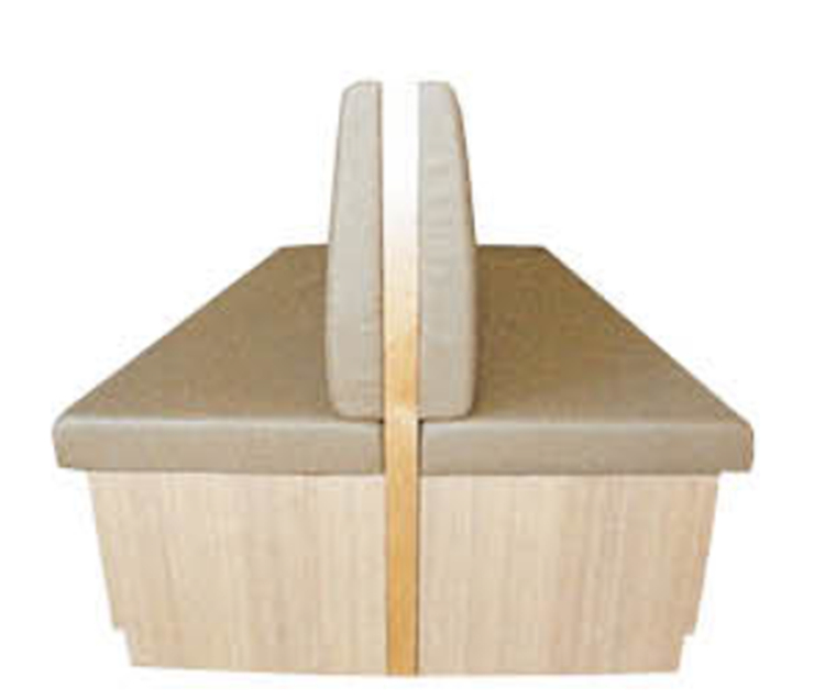 Timber Base Double Side Upholstery Without Headrest Banquette Seating