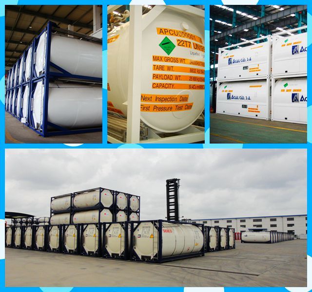 Lox Lin Lar LNG Lco2 Tank Container Asme T75 ISO Tank Container for Liquid Gas