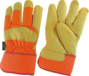 Premium Hi Viz Leather Work Glove