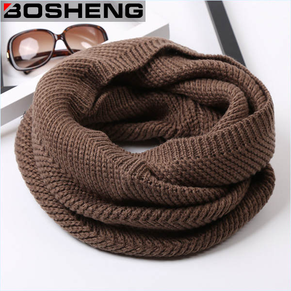 100%Acrylic Wrapables Thick Knitted Winter Warm Infinity Scarf