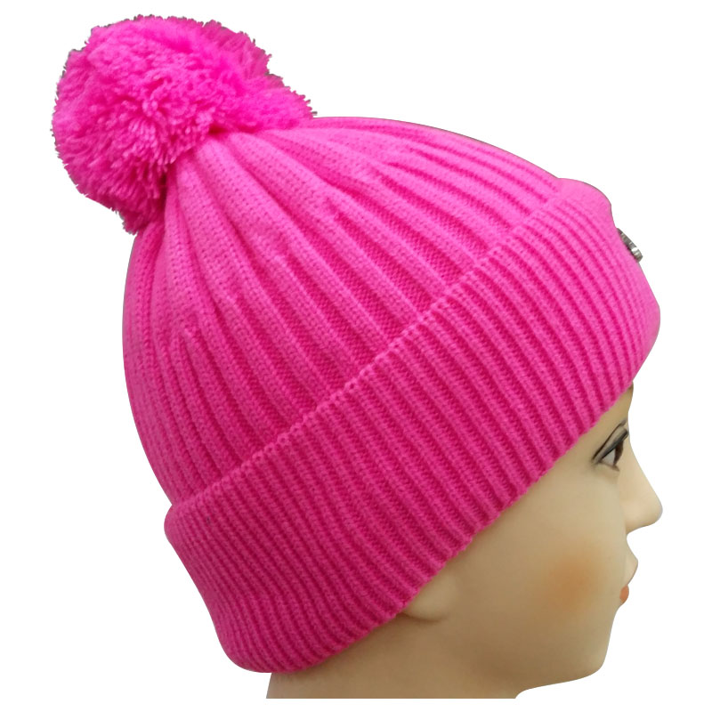 Knitted Beanie with POM POM NTD001